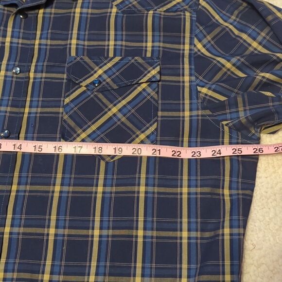 GC Blue Men's Long Sleeve Snap Shirt With a Point Collar - Picture 7 of 9